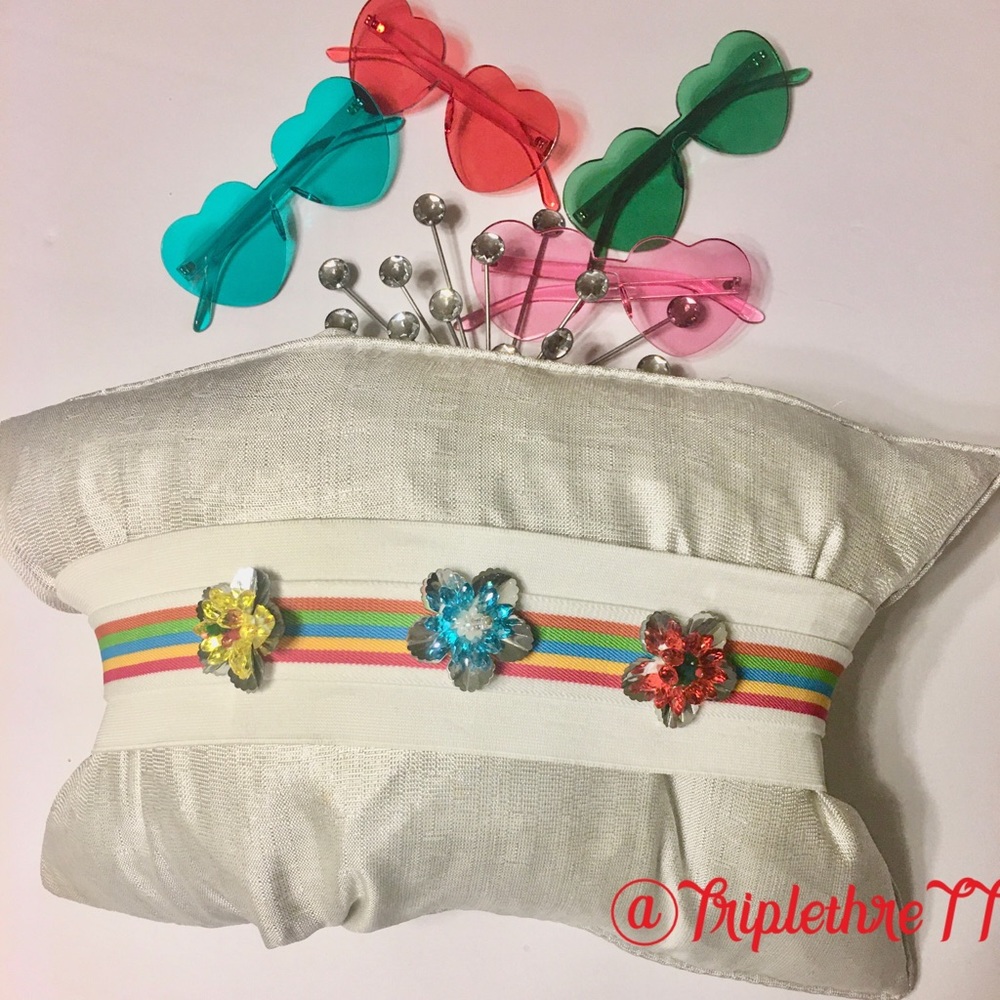 ROMAN Floral Knit Belt